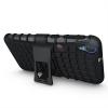 Силиконов гръб TPU Hybrid с твърда част и стойка за  HTC Desire 530 / Desire 630 - черен