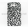 Заден предпазен капак за HTC Sensation XL - черно-бял Леопард