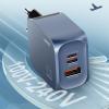 Зарядно устройство LDNIO Q6 GaN 45W с USB-C, USB-A и USB Type-C към USB Type-C кабел