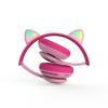 Стерео LED слушалки Bluetooth Cat Ear CT-66 / Wireless Headphones / безжични LED слушалки Cat Ear CT-66 - розови