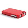 Луксозен кожен калъф Flip тефтер Apple iPhone 4 / 4S - червен HOCO