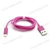 USB кабел за Apple iPhone 5 / 5S / 5C / iPhone 6 - розов