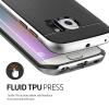 Силиконов гръб SPIGEN SGP Neo Hybrid за Samsung Galaxy S6 Edge G925 - черен със сребрист кант