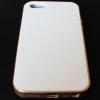 Оригинален силиконов гръб SPIGEN SGP Neo Hybrid за Apple iPhone 5 / iPhone 5S - бял със златен твърд кант