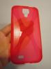 Силиконов калъф / гръб / ТПУ X Style за Samsung Galaxy S4 S IV SIV I9500 I9505 - червен
