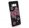 Луксозен силиконов калъф / гръб / с камъни за Samsung Galaxy S8 G950 - черен / Grand Butterfly