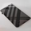 Кожен калъф Flip Cover S-View за Samsung Galaxy S4 I9500 / Samsung S4 I9505 - черно и сиво / каре