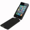 Луксозен кожен калъф Flip тефтер Melkco за Apple iPhone 4 / 4s - черен