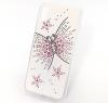 Луксозен силиконов калъф / гръб / с камъни за Apple iPhone XS Max - бял / Grand Butterfly