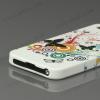 Силиконов калъф ТПУ за Apple iPhone 5 - бял с пеперуди