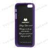 Луксозен силиконов гръб / калъф / TPU за Apple iPhone 5 / iPhone 5S - JELLY CASE Mercury / лилав с брокат