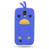 Силиконов калъф / гръб / ТПУ 3D за Samsung i9500 Galaxy S4/ Samsung S4 i9505 - Angry Birds / син