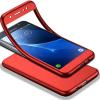 Луксозен силиконов калъф / гръб / TPU 360° за Motorola Moto G6 - червен / лице и гръб