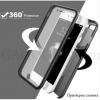 Tвърд гръб 360° със силиконова част за Samsung Galaxy Note 8 N950 - прозрачно и черно / черен кант / лице и гръб