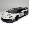 Метална кола с отварящи се врати капаци светлини и звуци Lamborghini Aventador SVJ 63 1:24 - бяла