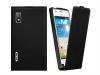 Кожен калъф за LG Optimus L5 / E610 / Exclusive - черен