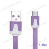 Micro USB Data кабел - бяло и лилаво