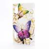 Луксозен заден предпазен твърд гръб за LG Optimus L5 E610 - бял с пеперуди и камъни