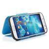 Луксозен калъф S-View SLIM ARMOR за Samsung Galaxy S4 I9500 / Samsung S4 I9505 - син