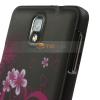 Заден предпазен твърд гръб / капак / за Samsung Galaxy Note 3 N9000 / Note 3 N9005 - черен със сърце и цветя