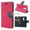 Кожен калъф Flip тефтер Mercury GOOSPERY Fancy Diary със стойка за LG G4c - цикламен с тъмно синьо