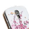 Кожен калъф Flip тефтер за Samsung Galaxy S4 IV I9500 - Peach Blossom