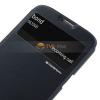 Луксозен кожен калъф Flip тефтер S-View GOOSPERY за Samsung Galaxy Note 2 N7100 / Note II N7100 - Mercury / тъмно син