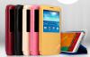 Луксозен кожен калъф S-View DRESS Kalaideng за Samsung Galaxy Note 3 N9000 / Samsung Note III N9005 - червен / със стойка