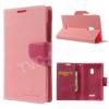 Кожен калъф Flip тефтер Mercury GOOSPERY Fancy Diary със стойка за Nokia XL - розов