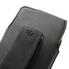 Оригинален кожен калъф за BlackBerry Z10 - черен с щипка въртяща се на 360 градуса