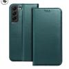 Кожен калъф Flip тефтер Magnetic Book със стойка за Samsung Galaxy A27 - тъмнозелен