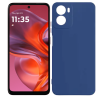 Силиконов калъф / кейс / Nano TPU за Motorola Moto G05 / Moto E15 - тъмно син гръб със защита за камерата