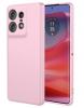 Силиконов калъф / кейс / Nano TPU за Motorola Edge 50 Pro - розов гръб със защита за камерата