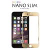 Стъклен скрийн протектор / Tempered Colorful Nano Slim Tempered Glass Mirror Screen Protector / 2 в 1 за Apple iPhone 6 4.7 - златен / лице и гръб