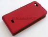 Кожен калъф Flip тефтер за Sony Xperia Miro ST23i - червен
