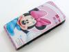 Кожен калъф Flip тефтер за Apple iPhone 5 / 5S - Minnie Mouse / Мини Маус