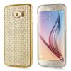 Силиконов калъф / гръб / TPU за Samsung Galaxy S6 G920 - златист с камъни