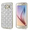 Силиконов калъф / гръб / TPU за Samsung Galaxy S6 G920 - сребрист с камъни / Big Diamond