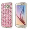Силиконов калъф / гръб / TPU за Samsung Galaxy S6 G920 - розов с камъни / Big Diamond