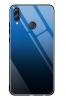 Луксозен стъклен твърд гръб за Huawei P Smart 2019 - преливащ / синьо и черно