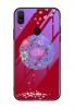 Луксозен стъклен твърд гръб за Huawei P Smart Z / Y9 Prime 2019 - червен / цветен кръг