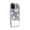 Луксозен твърд гръб 3D Winter Water Case за Samsung Galaxy S9 G960 - прозрачен / течен гръб с бял брокат / Snowflakes