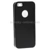 Кожен хоризонтален Flip Leather Case за Iphone 4 / 4S - черен