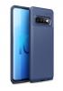 Луксозен силиконов калъф / гръб / TPU Auto Focus за Samsung Galaxy S10 - тъмно син / Carbon