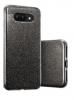 Силиконов калъф / гръб / TPU за Samsung Galaxy S10e - черен / брокат