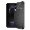 Луксозен силиконов калъф / кейс / TPU Auto Focus за Samsung Galaxy S25 Edge - черен / Carbon