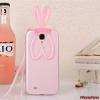 Силиконов калъф / гръб / TPU 3D Rabbit за Samsung Galaxy S4 I9500 / Samsung S4 I9505 / Samsung S4 i9515 - розов