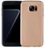 Силиконов калъф / гръб / TPU за Samsung Galaxy S7 G930 - златист / Carbon
