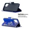 Кожен калъф Flip тефтер Flexi със стойка за Samsung Galaxy A12 - тъмно син / пеперуди
