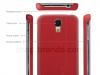 Луксозен кожен калъф Flip с магнитен твърд гръб и стойка / 3в1 / Corsair за Samsung Galaxy S4 I9500 I9505 - червен